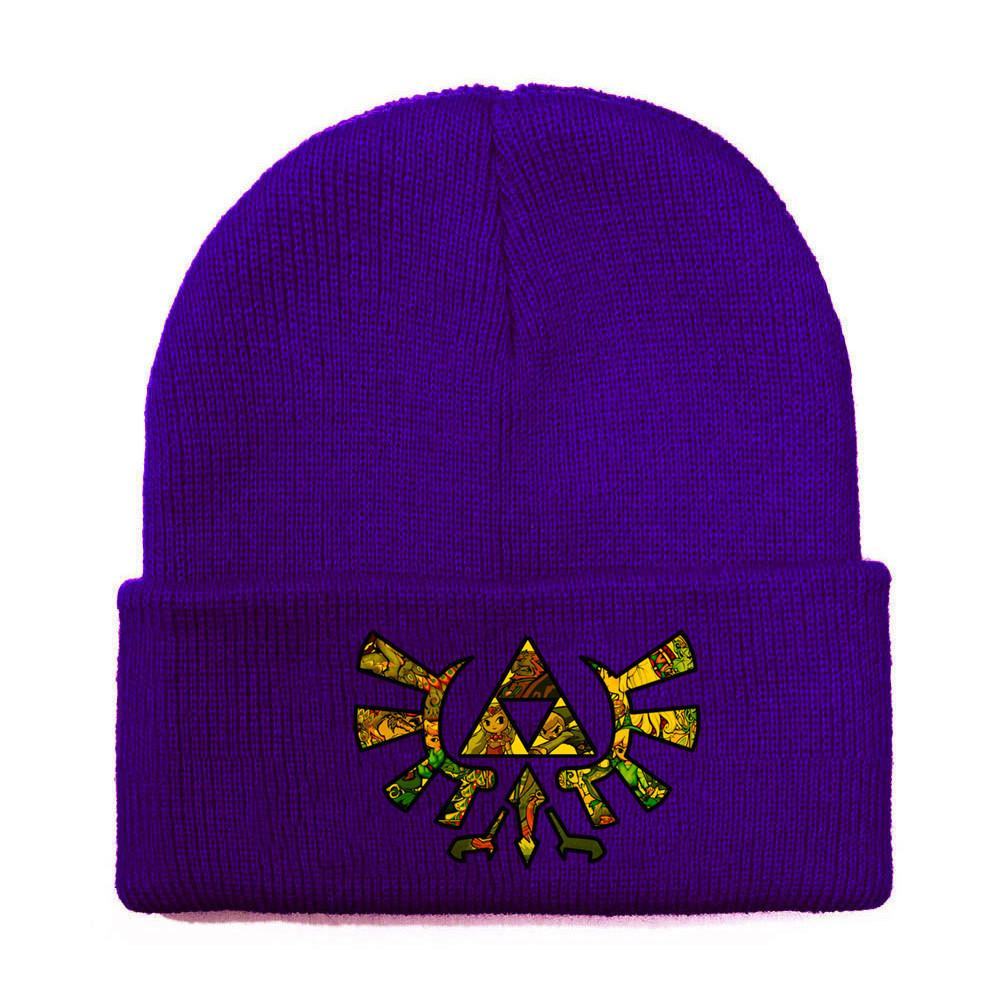 Of Legend Zelda Printed Knit Hat With Ear Protection For Game Enthusiasts