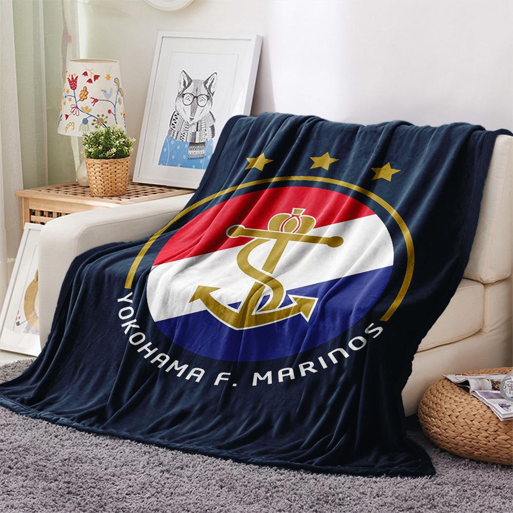 Yokohama F. Marinos Print Flannel Blanket, High quality Comfortable for All Seasons, Home Decor, Warmth and Comfort