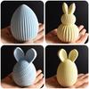 Ostereier-Hase Silikonform DIY gesichtsloser Hase Harz Gips Bastelform Flexibel Wiederverwendbar Kerzenform für Feiertagsdekoration