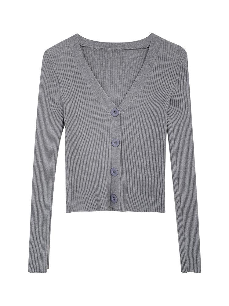 Kurzer Pullover Slim Cardigan Mantel Damen Strickoberteil Langarm Überwurf Bluse Großhandel