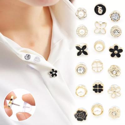 Fixed Clothing Buttons Brooch Pins Anti Glare Brooch Hot Sale Corsage  Sexy