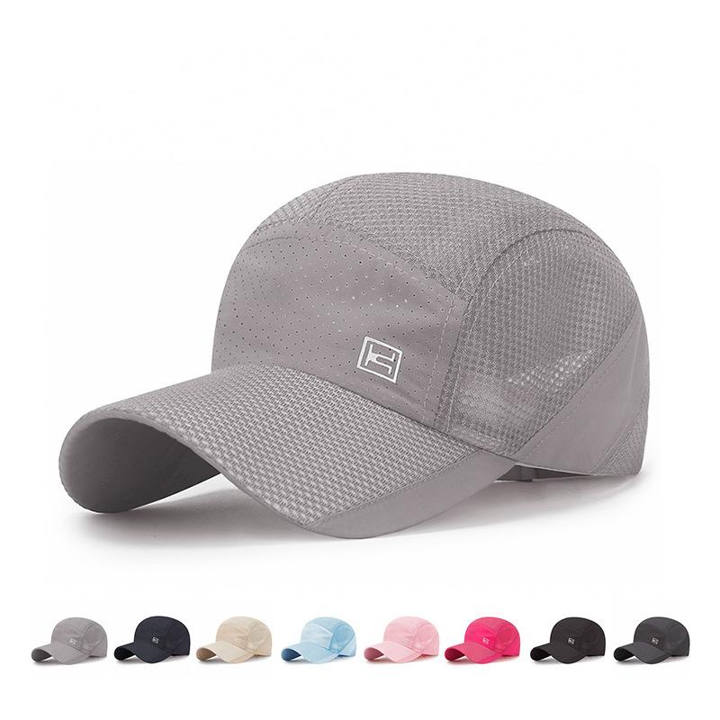 Summer New Breathable Mesh Baseball Caps For Men Outdoor Sports Quick Drying Thin Sunhat Solid Cycling Hats Women Sunscreen Cap