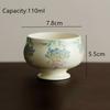 1 Pc Chinese Creative Ceramic Tea Cup Handmade Flowers Teacup Household Beauty Tea Bowl Travel Personal Meditation Cup Tea Set