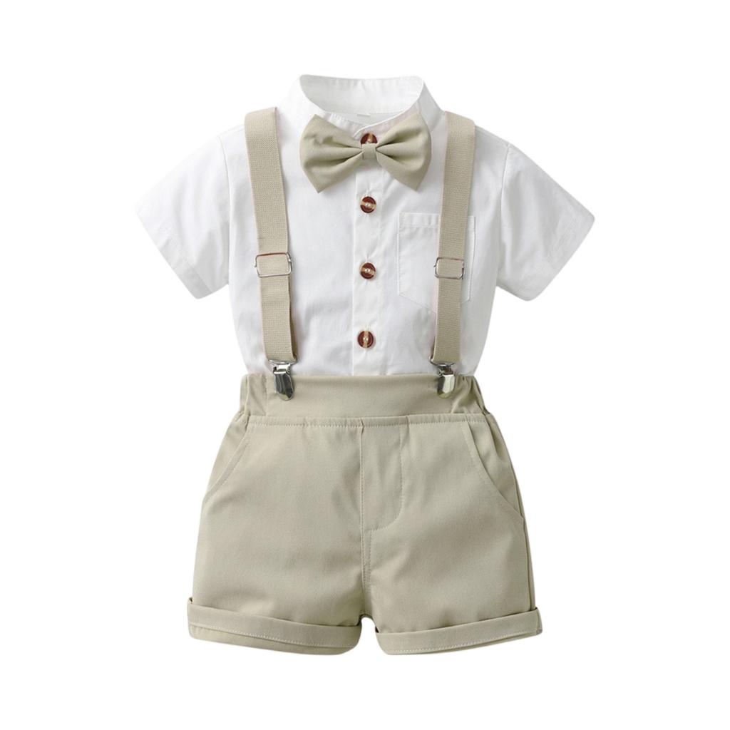 Children Boys Summer Short-Sleeved Shirts  And Shorts  Casual Two Piece