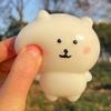 Squishy Self Deprecating Bear Fidget Toy Transparent Kawaii Expression Squeeze Toy Squishy Sensory Anti-stress Children Gifts