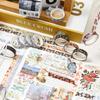 YUBX Masking Winter Blooming Floral Washi Tape Cute Thin DIY Gift and Decoration Tape, 60-Piece Set, Collection, Snowflakes, Strips, Crafts, Journals,