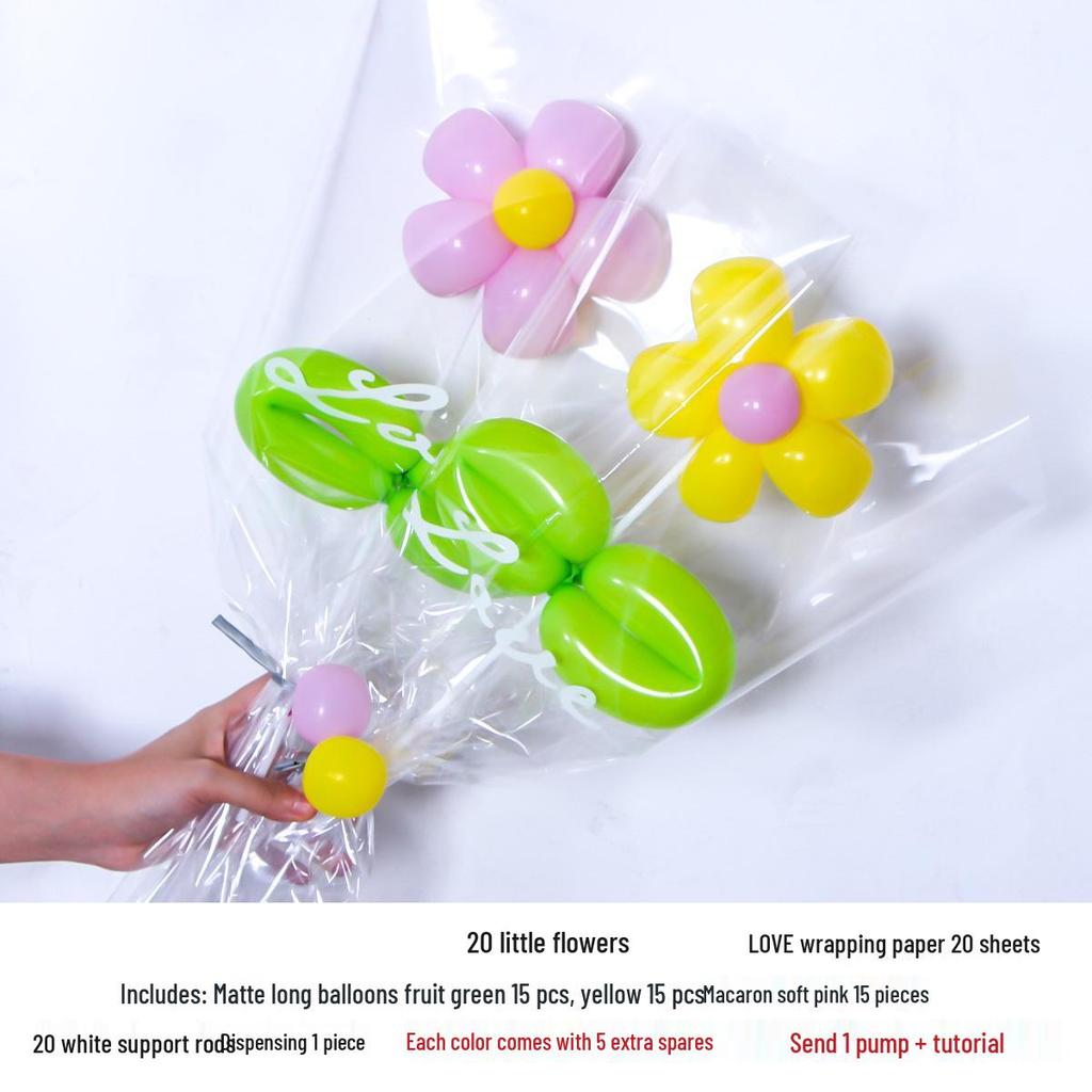 Ins Xiaohongshu DIY Blumen-Ballonstrauß-Set für Kinder - Japanische & Koreanische Partyballons