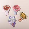 Bouquet Souvenir Cartoon Simulation Sunflower Refrigerator Sticker Roses Flowers Magnetic Stickers
