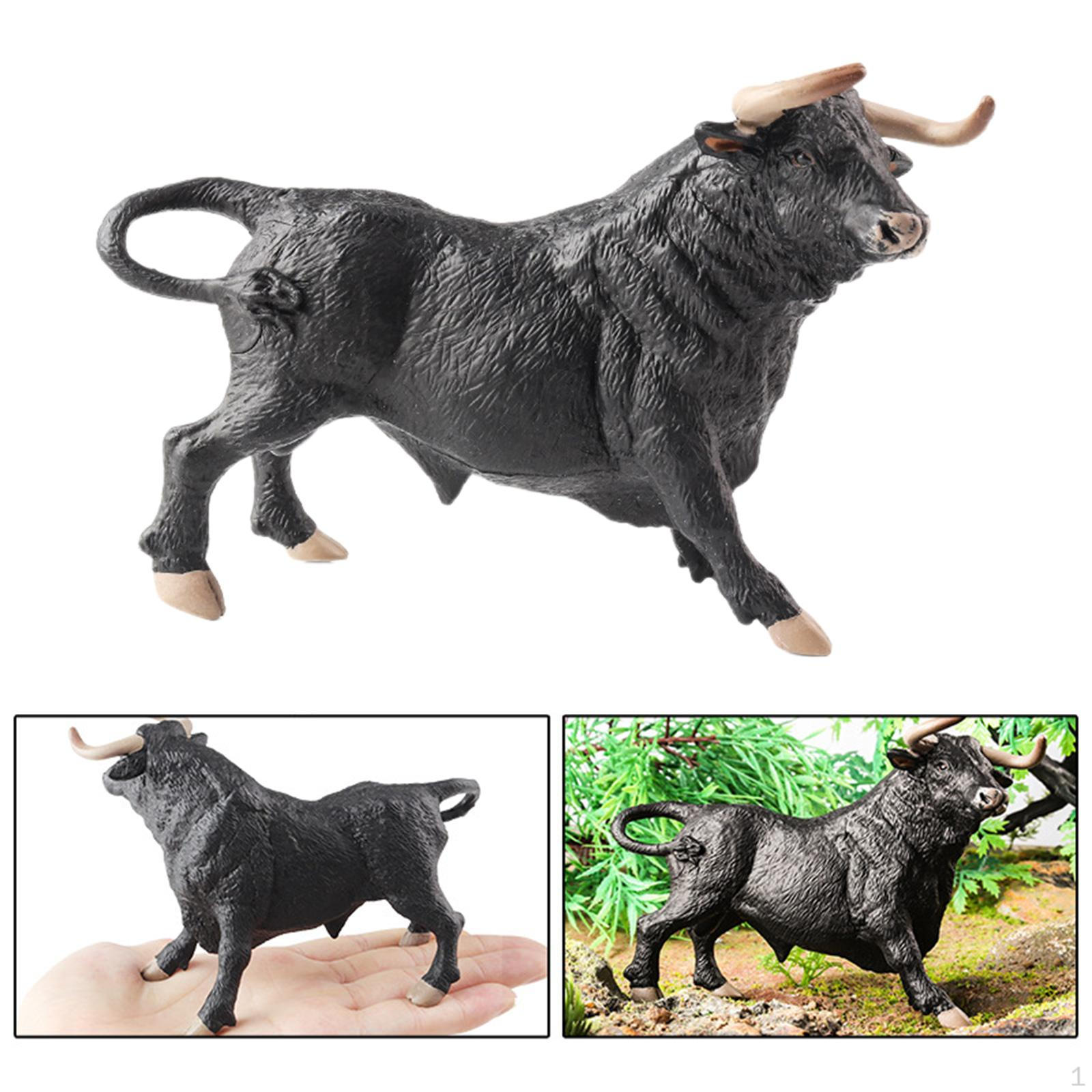 

Фигурки животных, реалистичные орнаменты, игрушки для сельскохозяйственных животных, фигурки испанской корриды чёрный