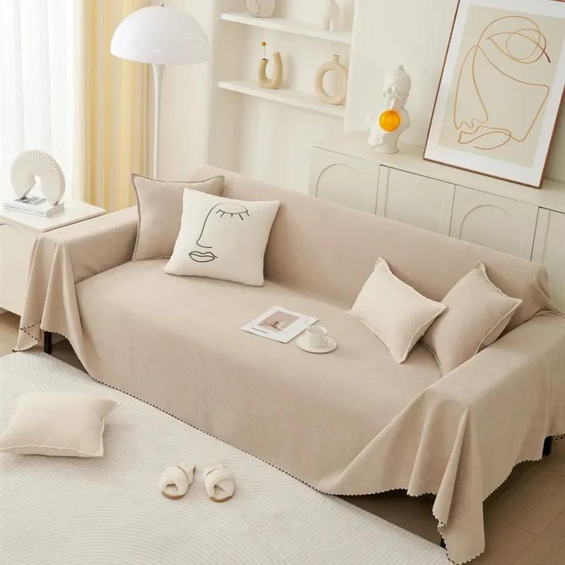 Einfarbige Sofabezüge Decken Chenille Sofabezug für Wohnzimmer Moderne Couch Schutzhüllen Weiche Verdickte Sofa Handtuch Deko