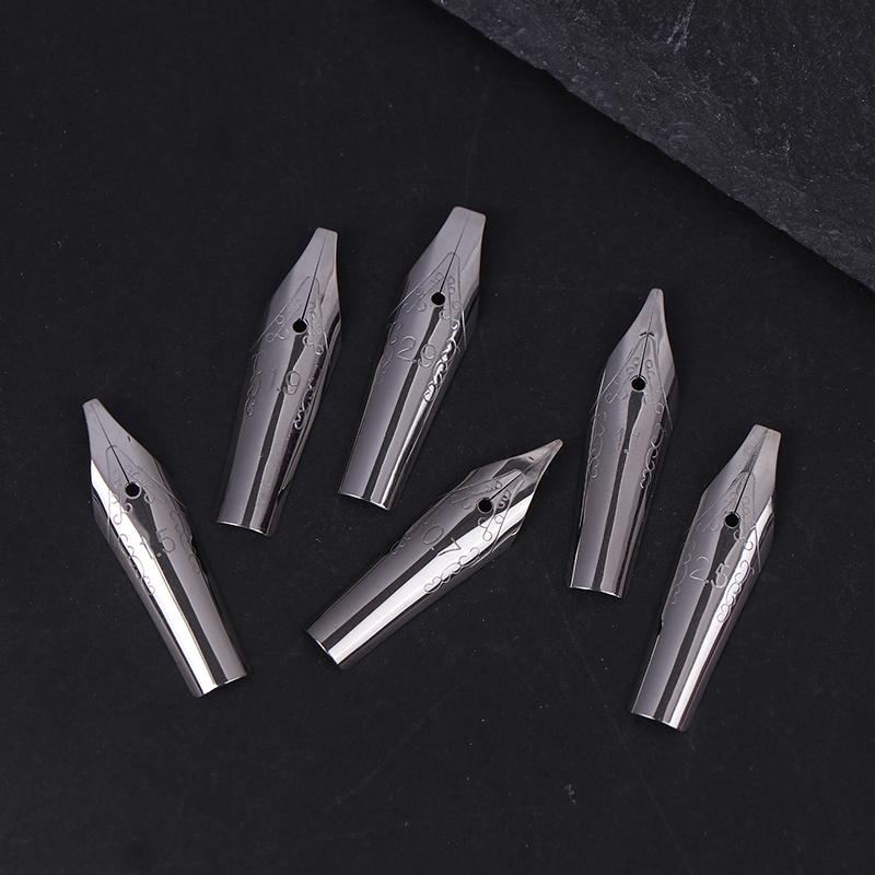 Высококачественная готическая параллельная художественная цветочная боди-арт-ручка с плоским кончиком, виниловая тибетская арабская перьевая ручка, канцелярские принадлежности для офиса серебряный