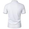 Summer Men's Short Sleeve T Shirts Solid Color Stand Collar Smart Casual Tshirts Men Slim Fit Lightweight Pull On Tees Tops Man