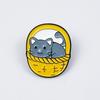 Cute Cartoon Cat Brooch - Fun, Versatile Alloy Badge for Bags & Clothing Accessories
