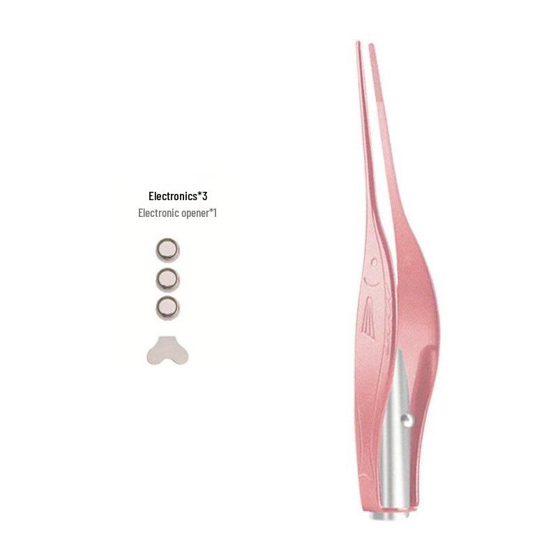 Rechargeable LED Ear Cleaner with Tweezers & Nose Clip for Babies: Ear Canal Cleaning Tool