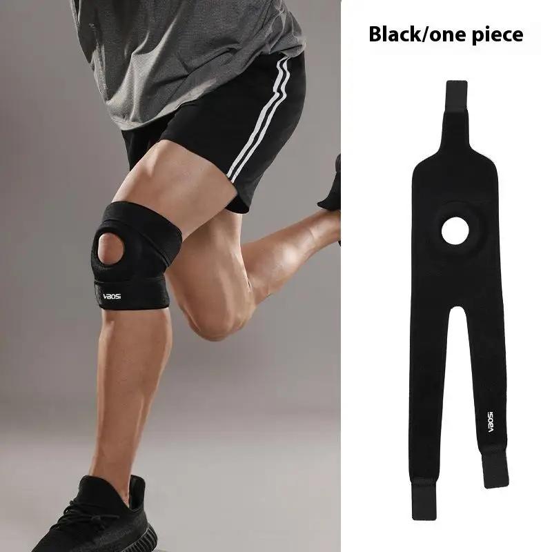 

1Pcs Adjustable Settings Micro-Elastic Knee Support Equipped With Patella Protector Breathable Sports Kneepad Guard For Meniscus Ligament Joint чорний