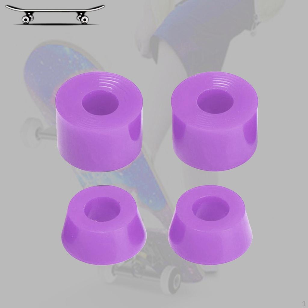 4 Pieces PU Skateboard Truck Replacement Bushing 11x16mm 7'' Trucks Bushings Longboard Rebuild Kit