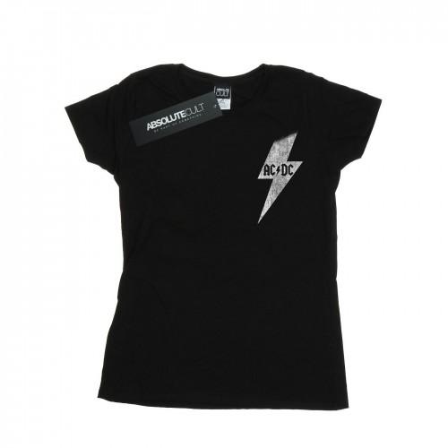 AC/DC Womens/Ladies Small Lightning Bolt Cotton T-Shirt