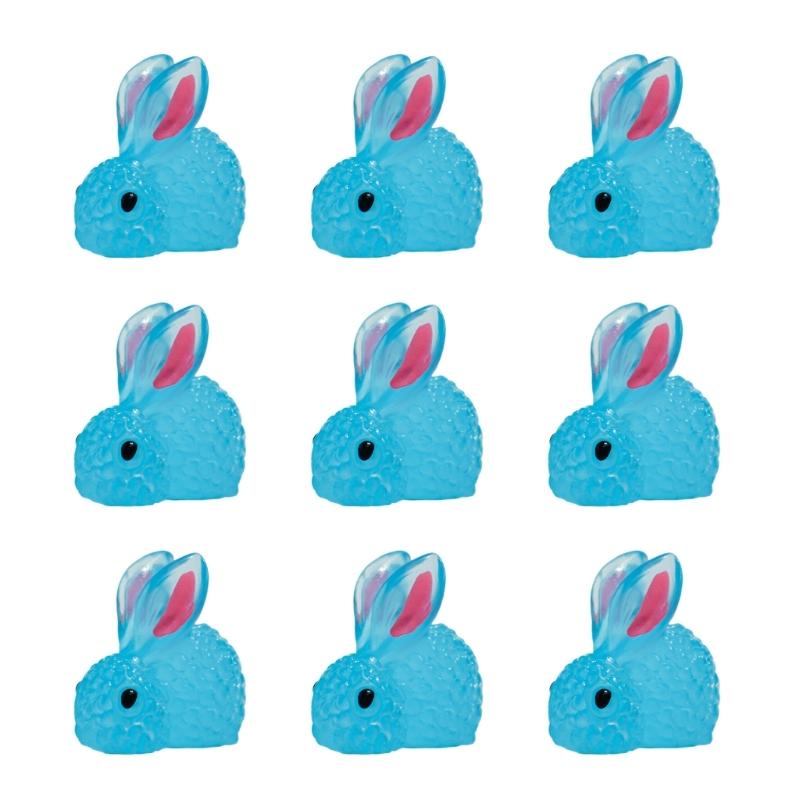Pack of 500 Glow in the Dark Resin Rabbits Miniature Bunnies Figurines for Micros Landscape Decoration Craft Supplies