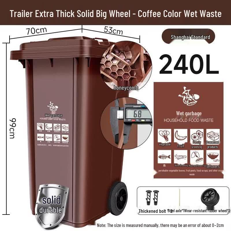 Outdoor Sanitation Trailer Sorting Trash Bin