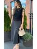 WB Silk Satin Midi Skirt