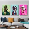 Animal's Gorgeous Cross Dressing Poster Cat Queen Fashionable Fox Posh Hippo Canvas Painting Funny Wall Art Picture Home Decor