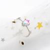 Korean Gradient Moonstone Reindeer Ring - Adjustable Women's Christmas Accessory