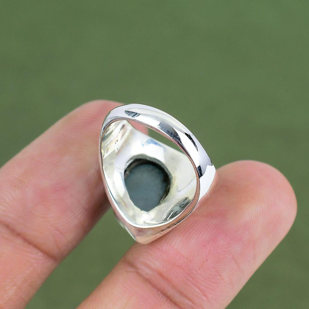Aquamarine Ring 925 Sterling Silver Ring Unique Gemstone Ring Handmade Ethnic Ring Aquamarine Jewelry Engagement Gift Available In Ring Size