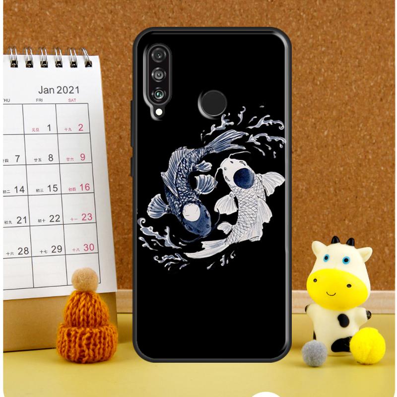 Koi Fish Yin Yang For Huawei Nova Y72 Y70 Y91 Y90 Y60 Y61 Y73 3i 7i 8i 11i 12i 9 10 SE P20 P30 P40 Lite Case