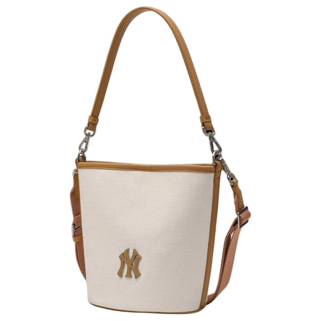 MLB Cotton Bucket Bag , Shoulder Bag , Crossbody Bag , Handbag Medium Unisex Dark Cream (Unisex) Shoulder Bags 3ABML024L 50CRD