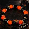 Colorful Beads Halloween Crystal Bracelet Spooky Ghost Bat Charm Bracelet  Gift