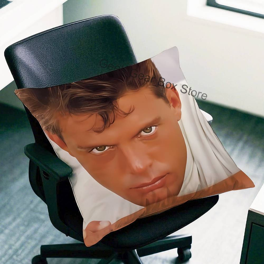 L-Luis Miguel Singer Pillow Case Plush Pillow Cases Home Decoration Pillow Cover For Sofa Bed Chair Living Room
