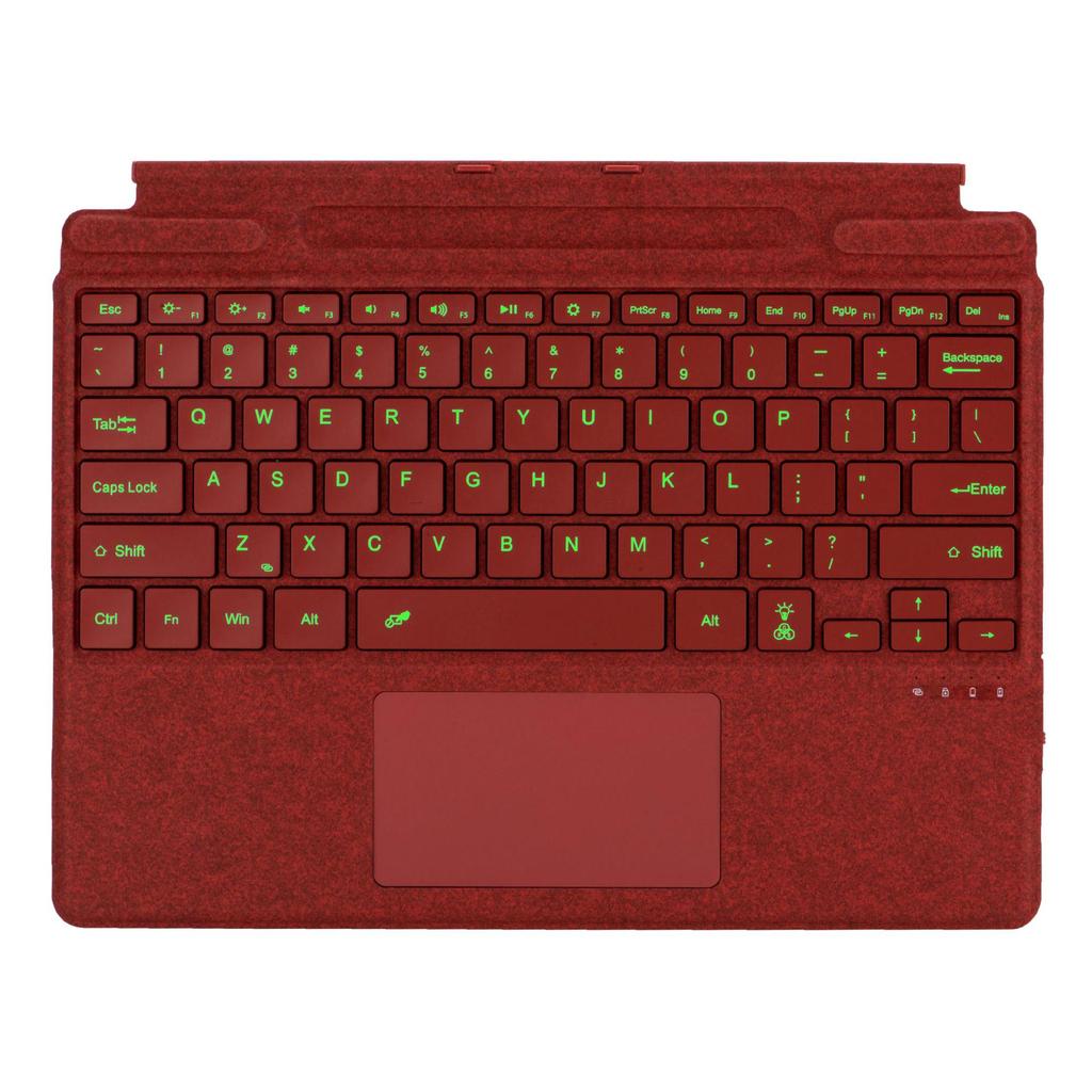 Surface Pro 10/11 Hintergrundbeleuchtete Bluetooth-Tastaturhülle mit Stifthalterung und magnetischer Befestigung
