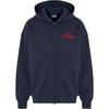 Letter Zip-Up Hooded Long Sleeve Sweatshirt Men Sweatshirt Navy-Blue 7M000251-AF13538-UB102