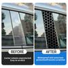 Car Rear Windshield Honeycomb Stickers Waterproof Self-adhesive Auto B Pillar Cover DIY Decorative Films for Car Accessories