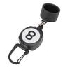 Billiard Chalk Holder ABS Portable Pool Chalk Holder with Retractable Rope Buckle for Billiard Accessory Round