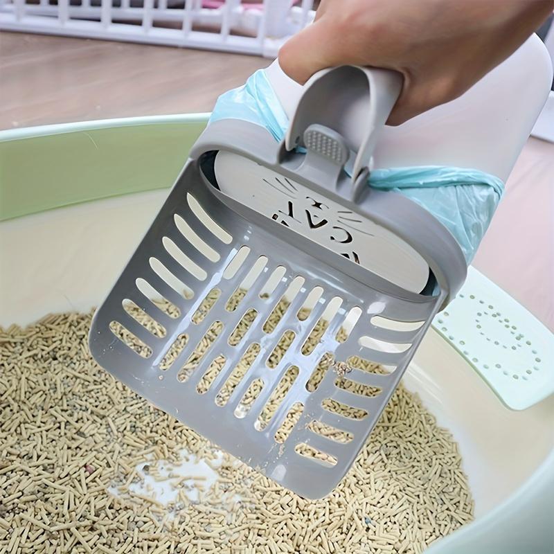 PP Material Cat Litter Scoop Waste Bag Dispenser Sturdy Deep Shovel Sifter for Efficient Cleaning Suitable for All Cat Breeds Pet Litter Box