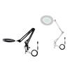 10X Magnifying Glass with LED Light Flexible Arm Brightness Adjustable 3 Colors Workbench Light with