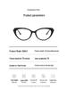 Women's Ultra-Light Tea-Colored Retro Cat-Eye TR90 Glasses Frame, Fit for Prescription, Slimming Korean Style.