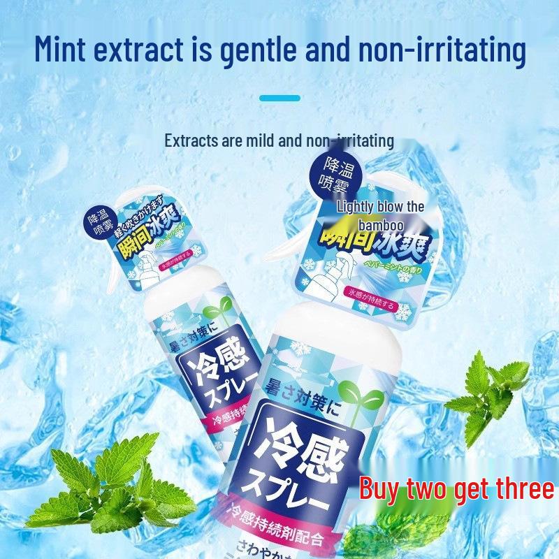 Icy Mint Cooling Spray for Fever and Heat Relief - Summer Heatstroke Prevention