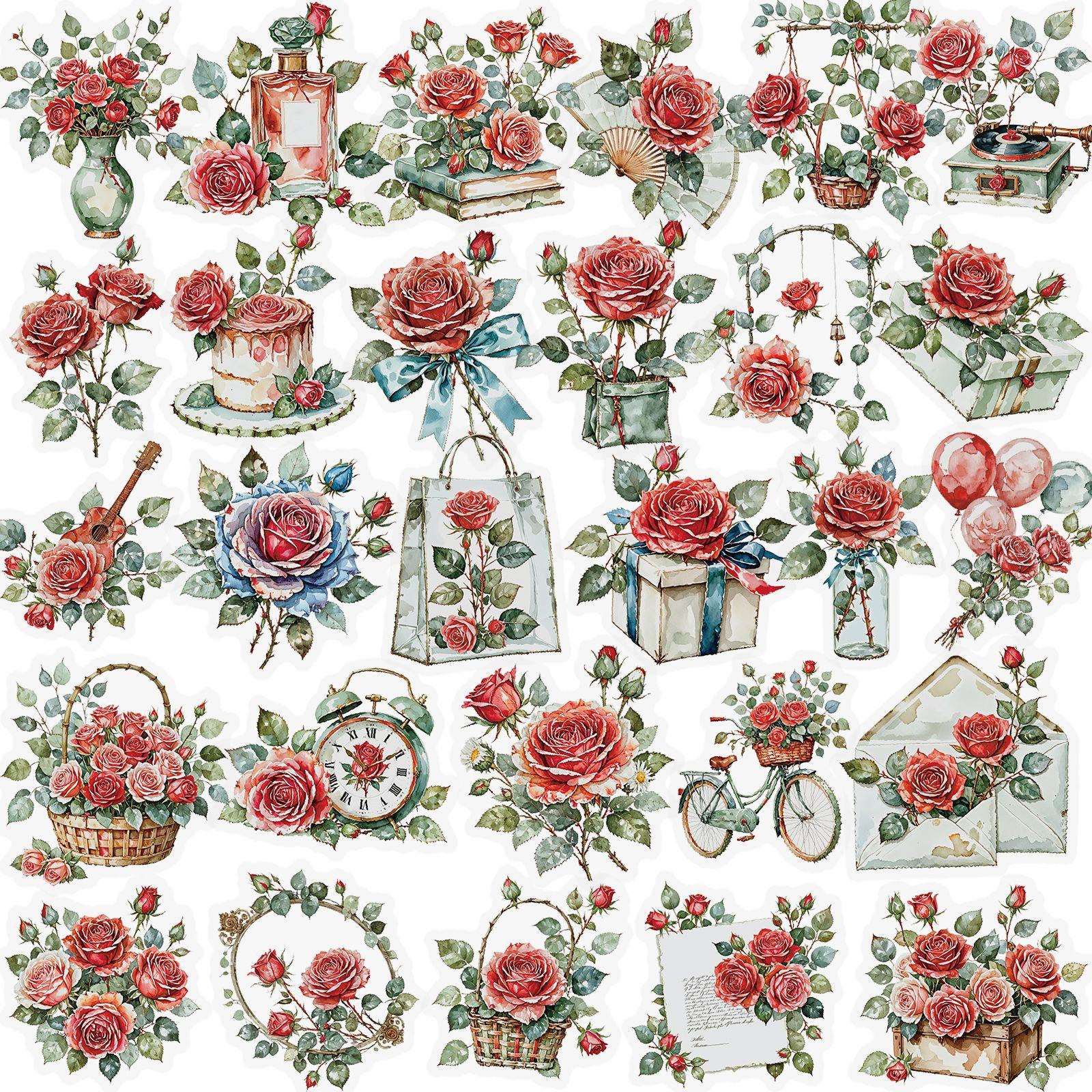 

50 Листов Двусторонних Прозрачных Стикеров для DIY Журнала One Size