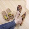 Four Seasons Non-Slip Indoor Linen Sandals for Men & Women - Lightweight Home Slippers for Summer
