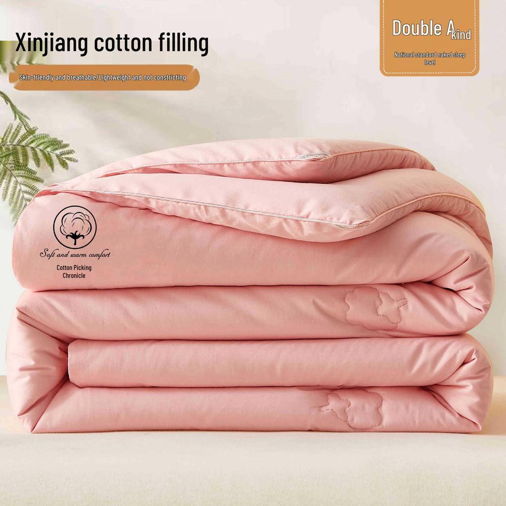 Xinjiang Baumwollbettdecke - Maschinenwaschbar für alle Jahreszeiten: Dicke, warme Doppelbettdecke für Frühling, Herbst und Winter