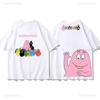 Les Barbapapa T-shirt Polyester Materiaal Goedkope Kinderkleding Casual Ronde Hals Klassieke Vintage Stijl Grafische T-shirts