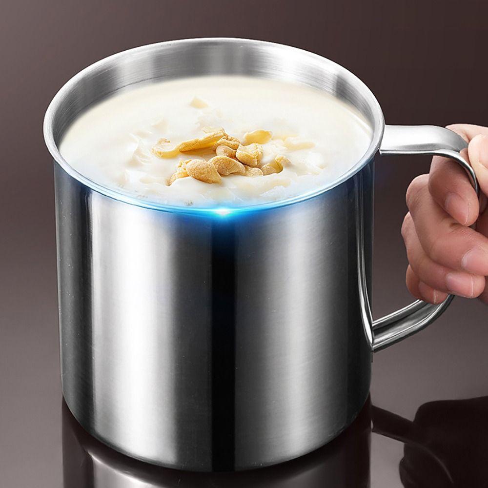 New 350-1250ml Mug Handle Design With Lid Tea Cup 304 Stainless Steel Water Cup Travel