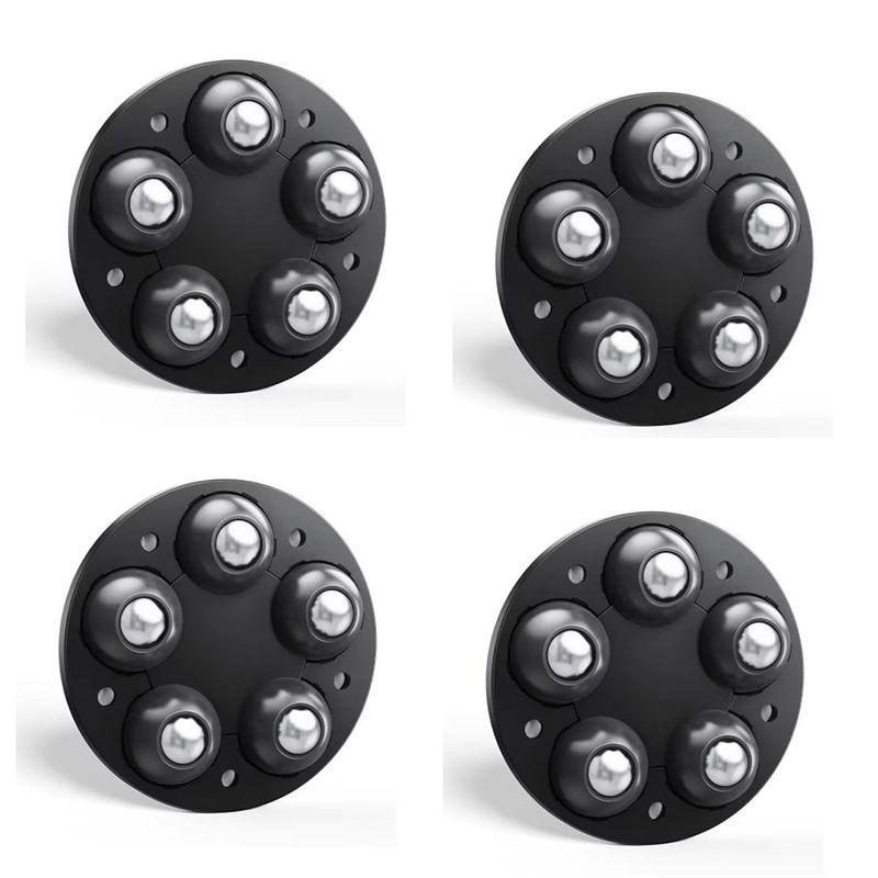 

Aug. 4Pcs Sticky Swivel Pulley 360 Degree Free Rotation Self Adhesive Swivel Caster Wheels Accessories For Bins Storage Box Blac чорний