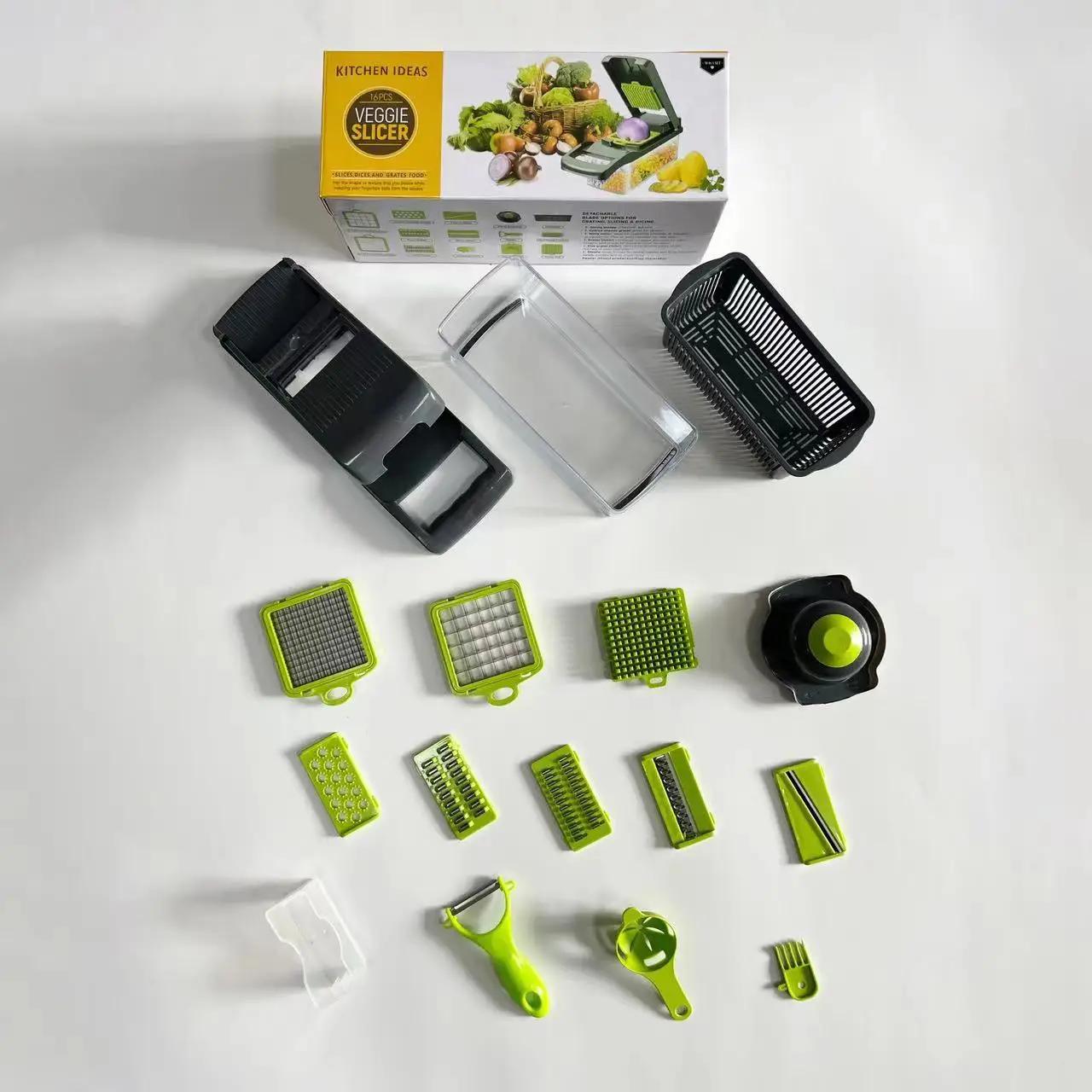 Vegetable Cutter Kitchen Tools Multifunctional Vegetable Chopper for Tomato Carrot Grater Onion Shredders Cucumber Potato Slicer