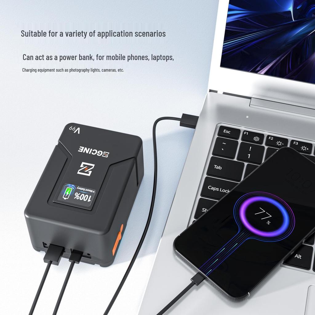 ZGCINE Yingxiaoneng V99 Extended Battery & V-Port Monitor Slider for DSLR