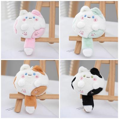 Kawaii Hanging Pendant Cute Stuffed Cat Key Chain Cartoon Bag Ornaments for Girl's Bag