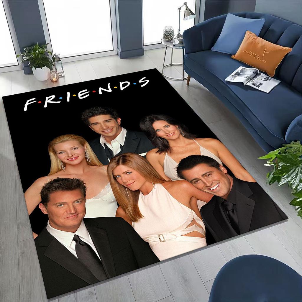 Klassisches Friends Central Perk Schild TV-Teppich für Schlafzimmer Wohnzimmer Sofa Zuhause Fußabtreter Dekor, Große rutschfeste Spielmatte für Kinder