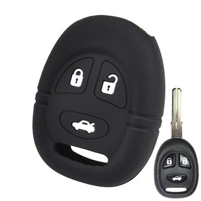 Silikon-Autoschlüsselgehäuse, Schutzschale für Saab 9-3 9-5 93 95 3 Tasten, Smart-Remote-Schlüsselanhänger, Zubehör